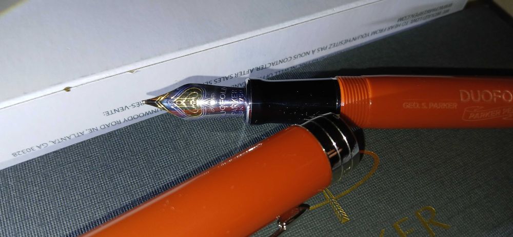 Stilou Parker Big Red CT Duofold Royal Parker penita F