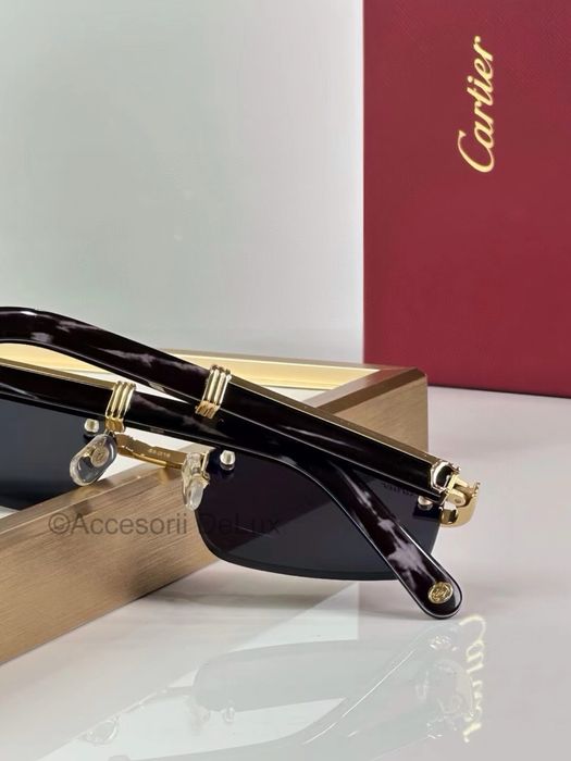 Ochelari de Soare Cartier CT0485O Noi Full Box Signature C De Cartier [Verificare Colet] Gold