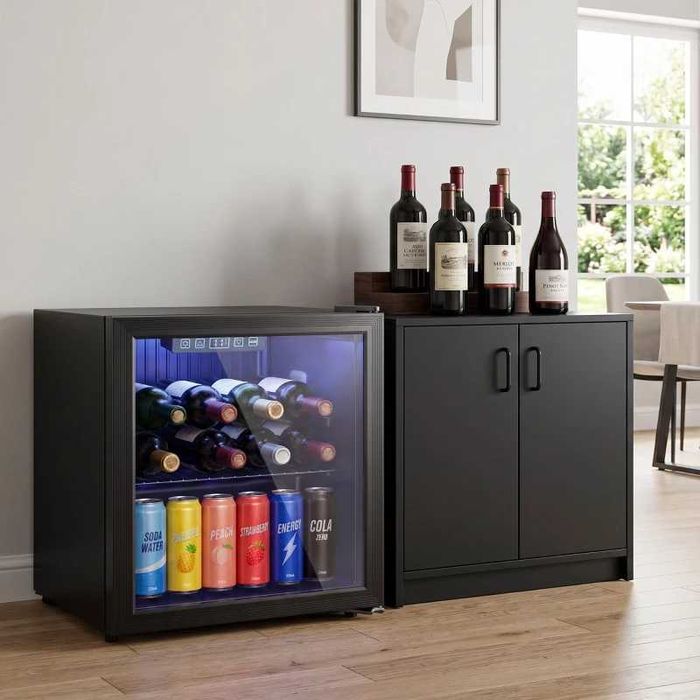 Хладилник за напитки HOMCOM 50L, охладител за 48 кутии