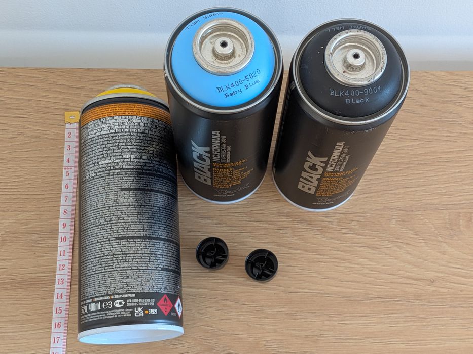 Spray paint Montana BLACK - plin 100% 3 bucăți vopsea