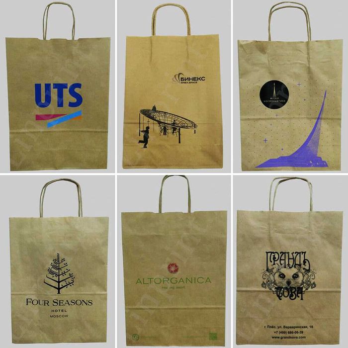 Штампы и печати с лого, QR кодом на крафт пакеты. Телеграмм. Доставка