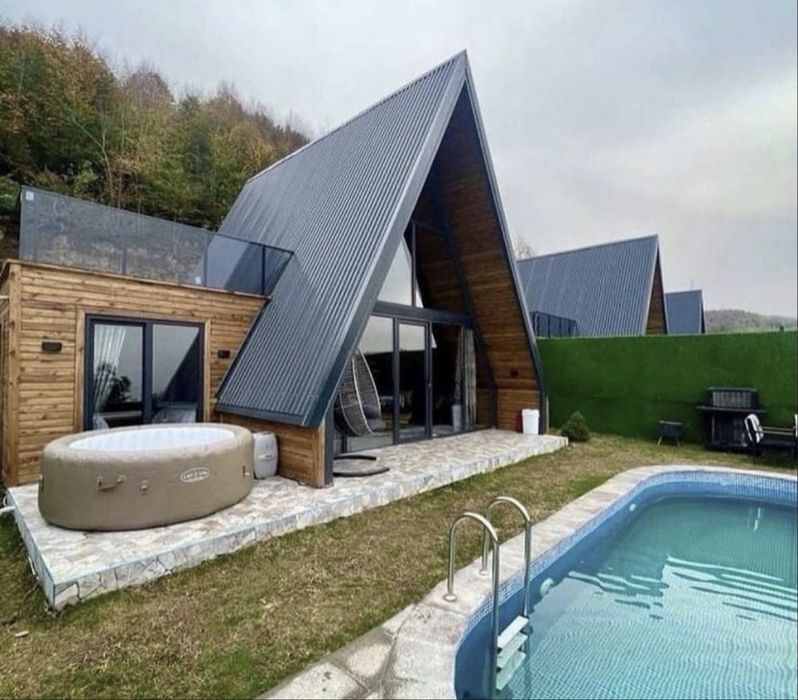Executam case si cabane din lemn tip A frame sau tip casuta