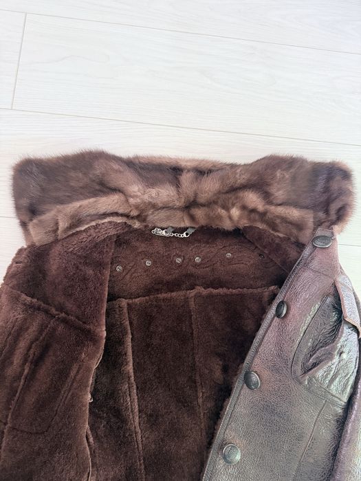 Дубленка натуральная с норкой