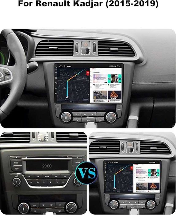 Мултимедия за Renault Kadjar, 2015, 2016 Android, Навигация, Waze, Carplay, Андроид двоен дин Kadjar