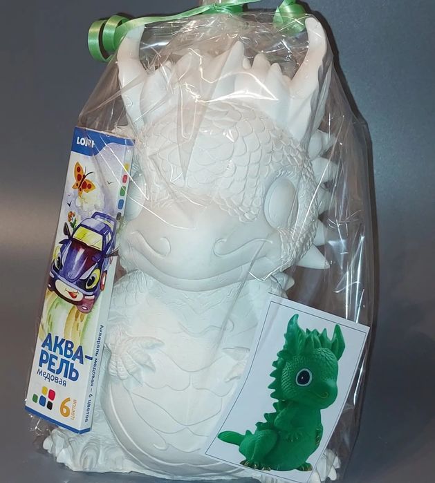 Раскраска копилка из гипса