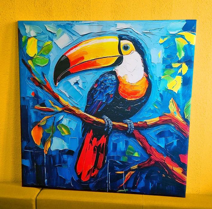 Tablou premium canvas tucan: Toucan  - Art by  Gabriel Heuser