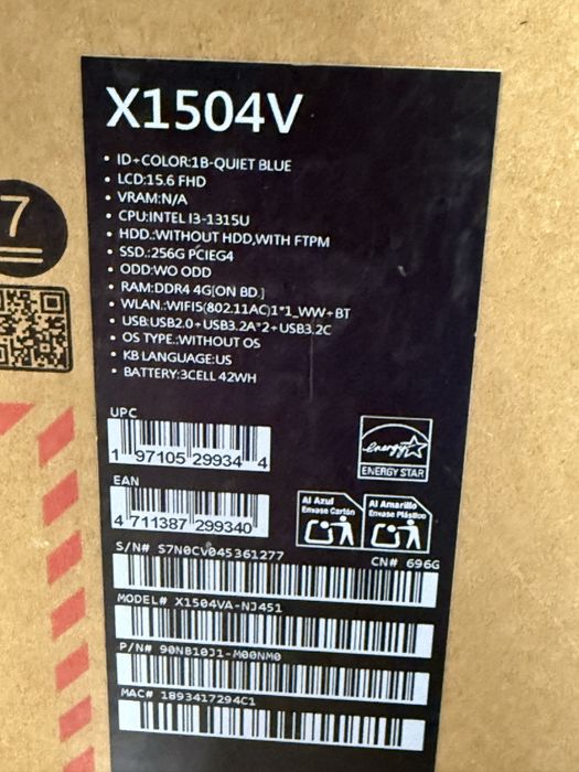 Asus Vivobook i3-1315u!