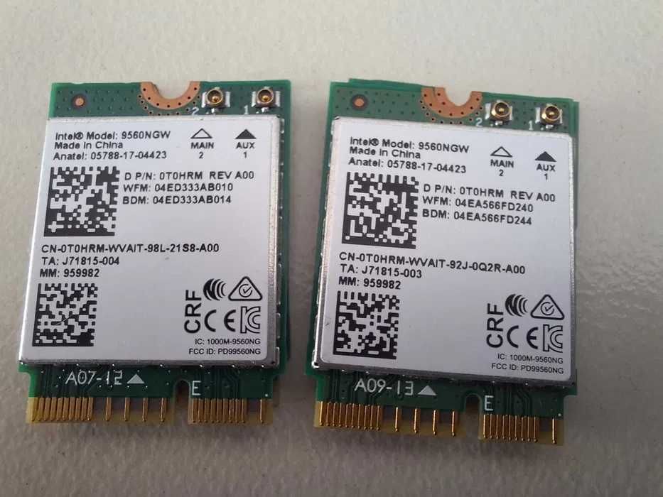 Placa retea pentru Dell + antena Intel Wifi AC 9560 1.73 Gbps