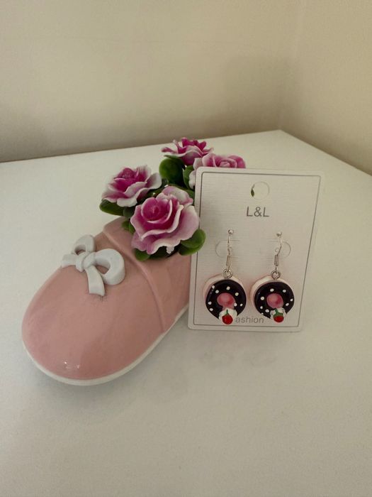 Дамски Обици Coca Cola, Donat, Fanta, Sprite, Buble Tee, Гердан с живи