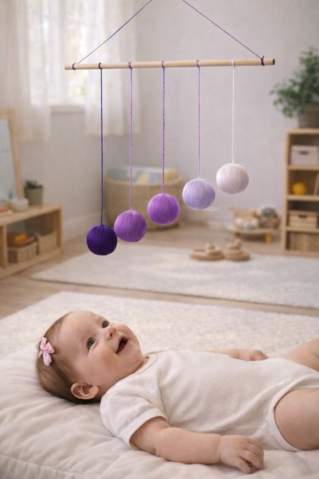 Монтесори въртележка “Гоби”  за бебе,”Gobbi mobile “подарък новородено