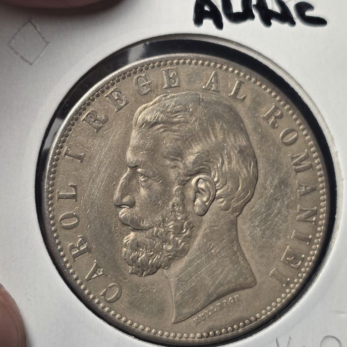 5 lei 1883 aUNC moneda