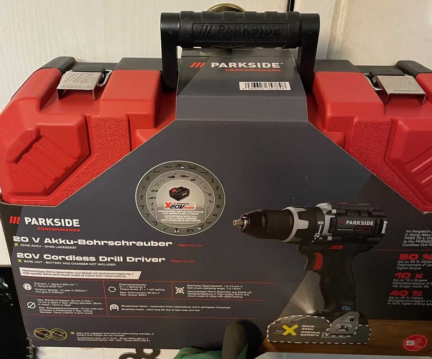 Parkside Performance 20V, Filetanta  si gaurit , cu percutie pt beton
