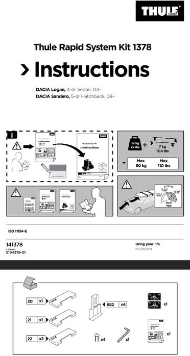 Kit Thule Dacia Logan
