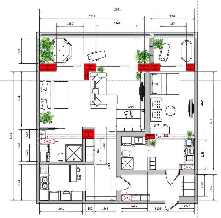 Новостройка 2-х комнатный Пентхаус в ЖК «Seоul Mun» ID: 5270