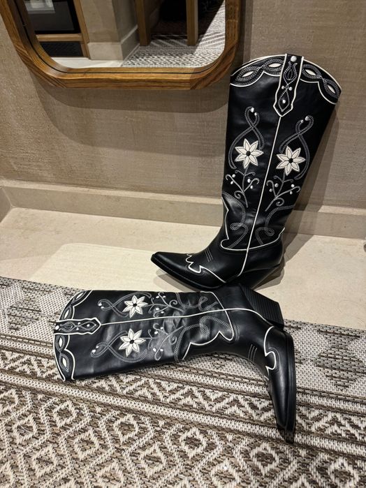 zara ботуши естествена кожа 36 номер 36.5