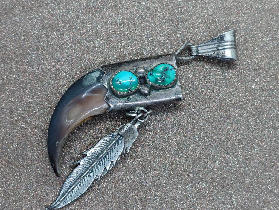 Pandantiv argint si turcoaz etnic Navajo – Richard Begay