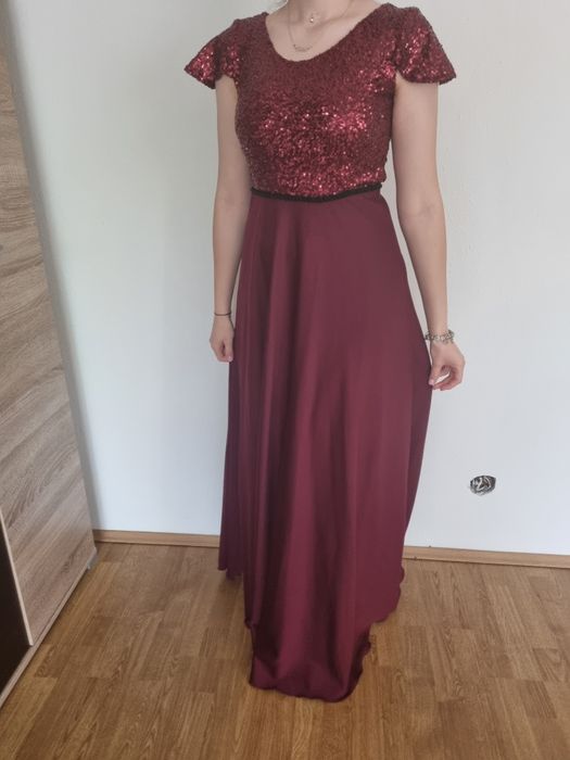 Rochie lunga cu paiete