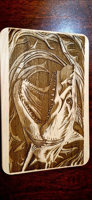 Лазерно гравирани дъски за рязане с 3D ефект.