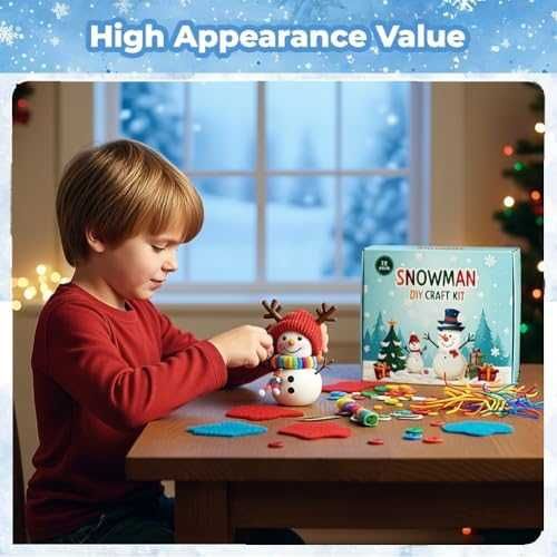 Нов Детски комплект за коледна изработка снежен човек от глина за деца