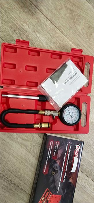 Компрессометр FORCE, Для проверки Компрессии в Цилиндрах Двигателя.ДВС