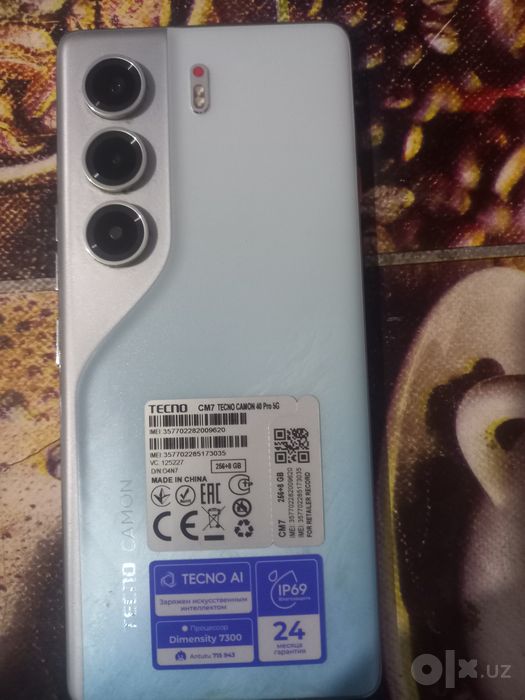 Tecno comon 40 pro holati yangi 8/256 GB