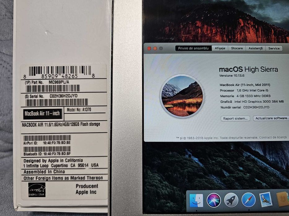 MacBook Air 11” – Intel i5-4GB Ram-Ssd 128Gb