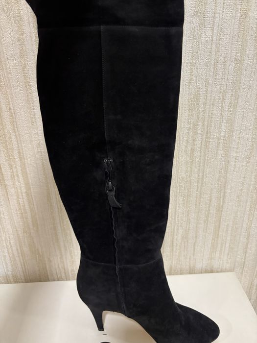 Сапоги замшевые высокие