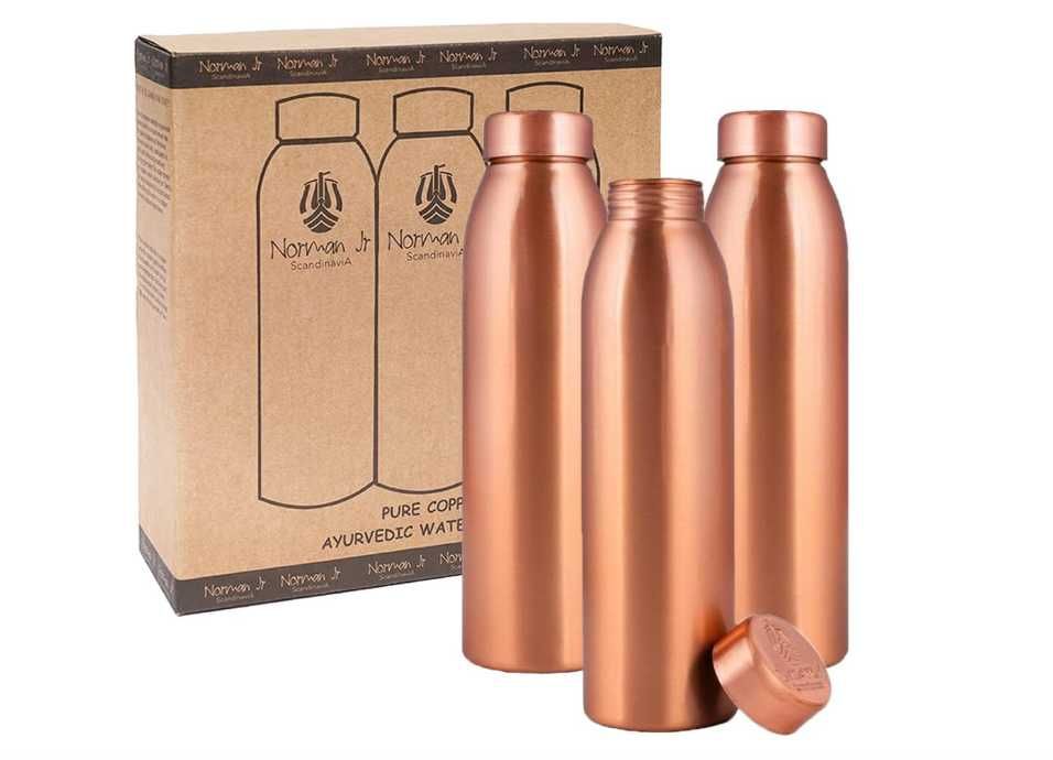 Set Sticle de Cupru de 1L, Set Cadou, NOU