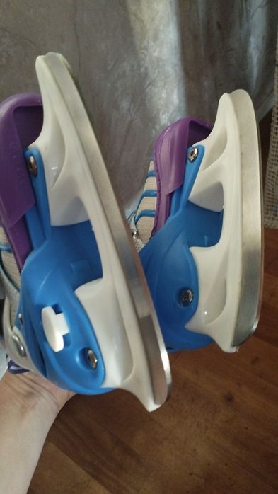 Детские ледовые раздвижные коньки