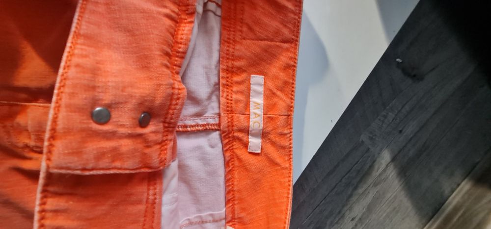 Fusta denim portocalie