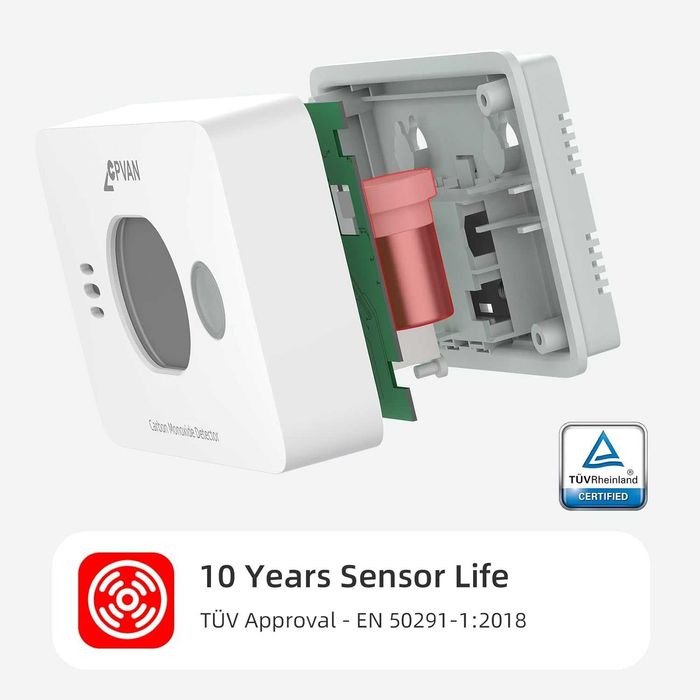 Детектор за въглероден окис  CO CPVAN безжичен 3-в-1- COS- X3 Plus