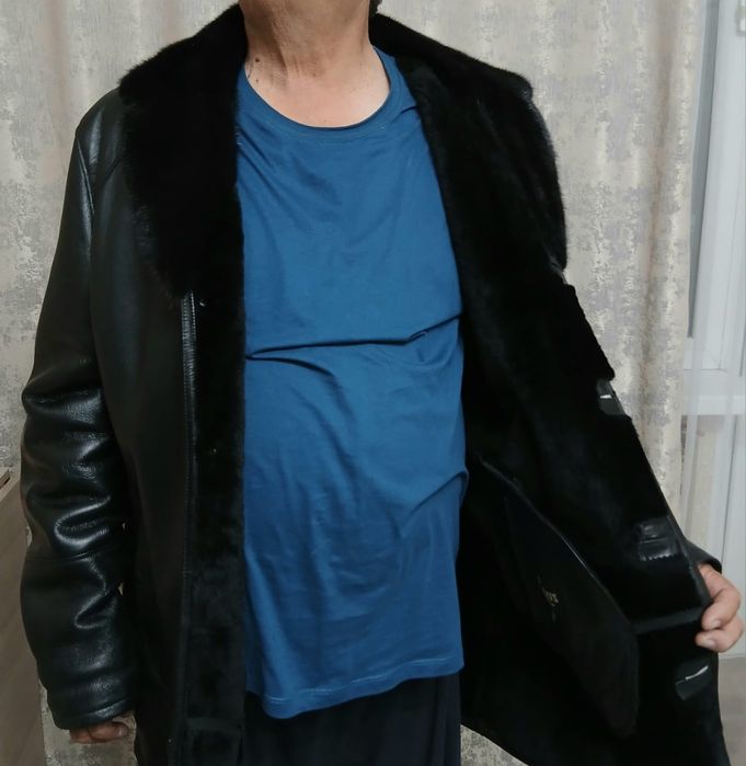 Кожаная дубленка