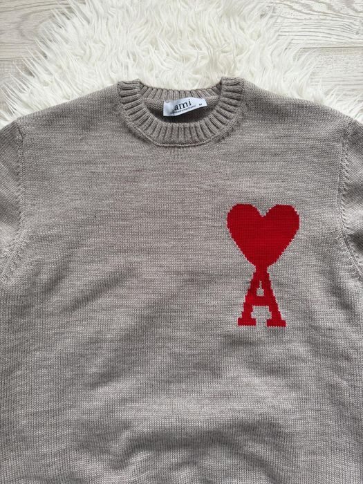 Pulover Ami, clasic, guler rotund