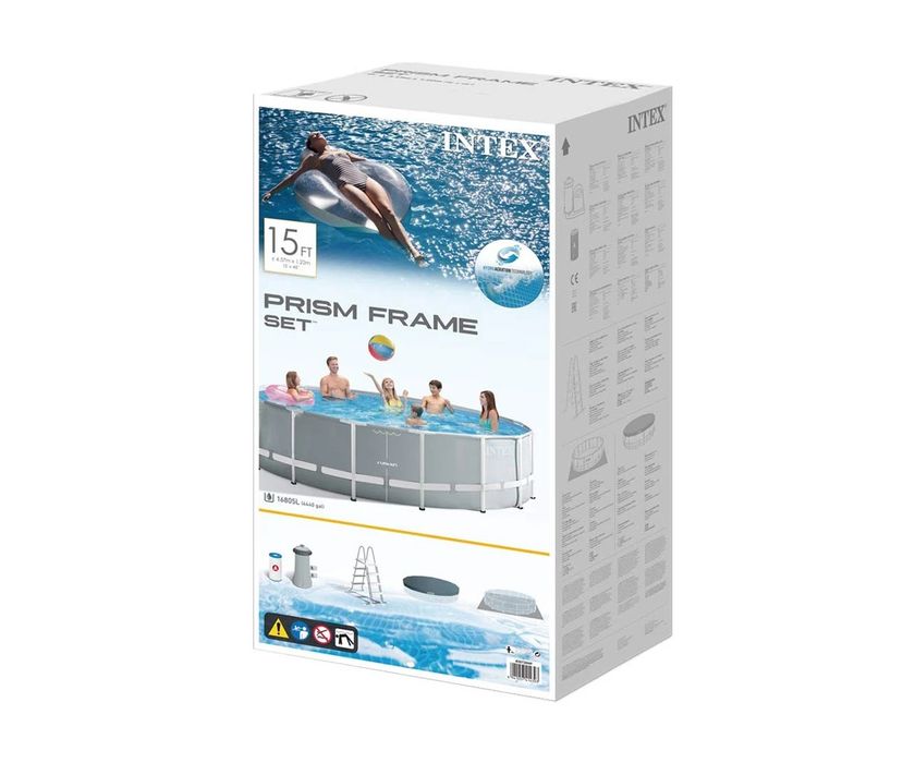 Сглобяем басейн INTEX Prism Frame с филтърна помпа, 457 x 122 см.