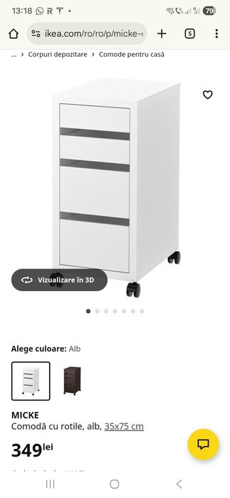 Comode Ikea MICKE 35x75cm