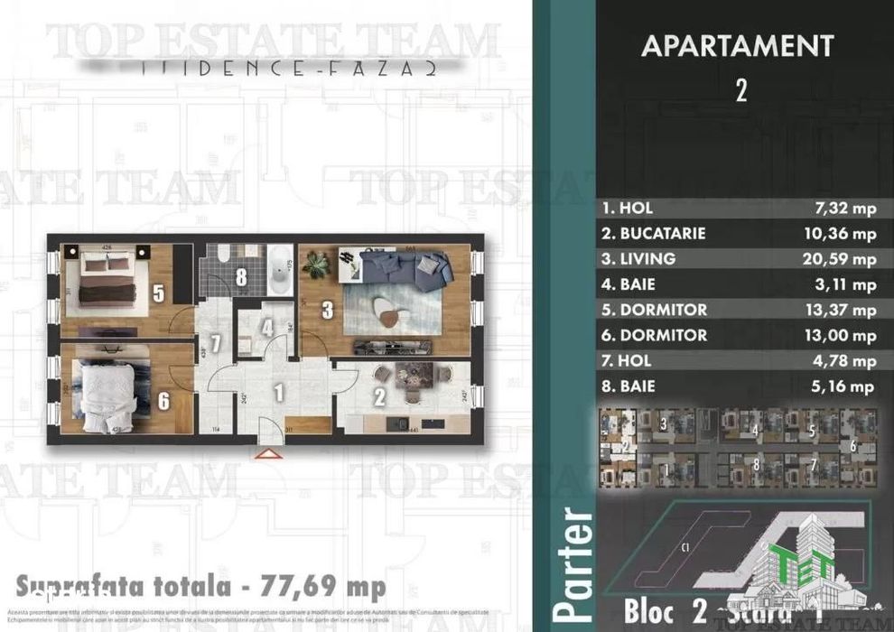 Reduceri! Apartament 3 camere bloc nou BerceniParc Tudor Arghezi — fotografia 1