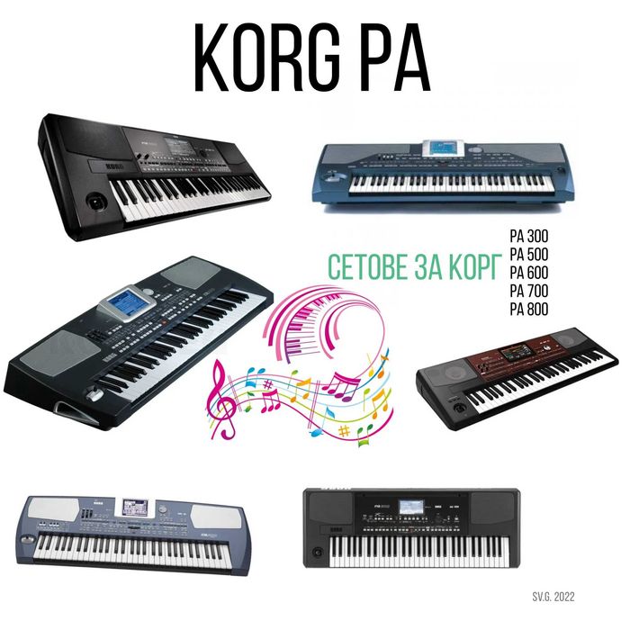 Korg SET Pa/1/2/3/4/5x 700/800/1000 Най-новите информации 2026