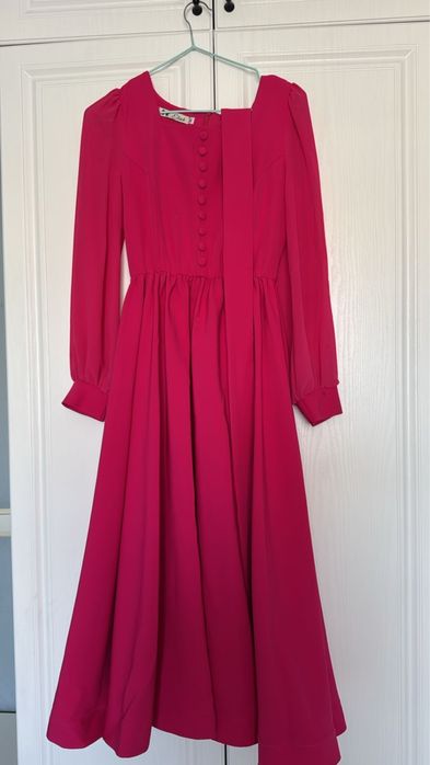 платье,розовый и зеленый