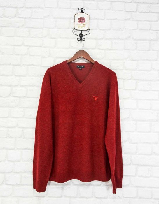 GANT Оригинален мъжки пуловер от мека вълна размер XL