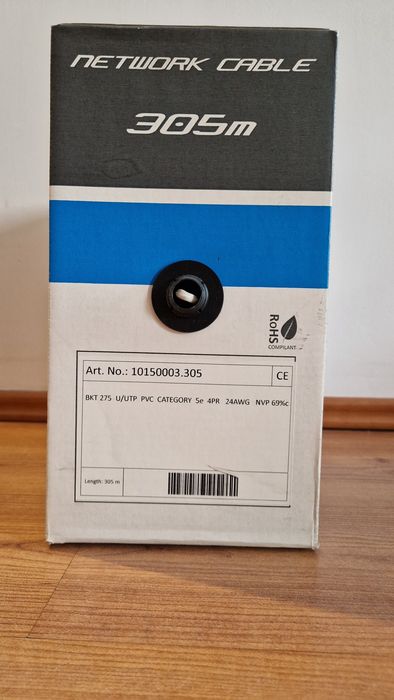 U/UTP Cat5e, PVC Jacket, 4 Pairs,  305m