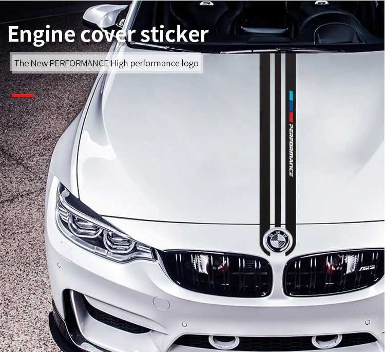 4culori Colant Banda Sticker Capota BMW F10 F30 F06 G30 F16 E71 E90
