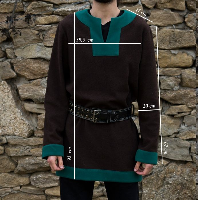 Tunică medievală - stofă