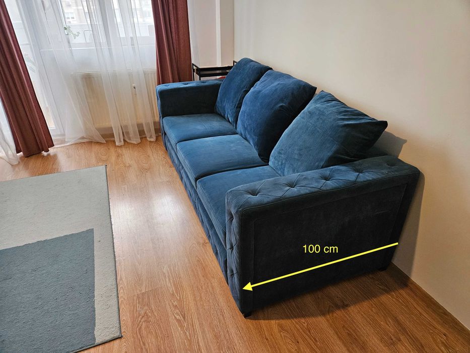 Canapea extensibila 3 locuri - turcoaz