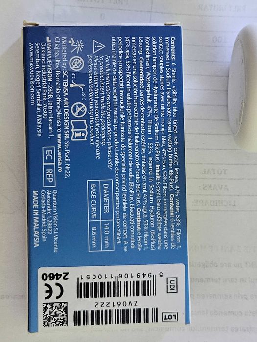 Lentile contact 4 buc. ZenVu Ultra lunare Dioptrie: -1.50 + Soluție Z