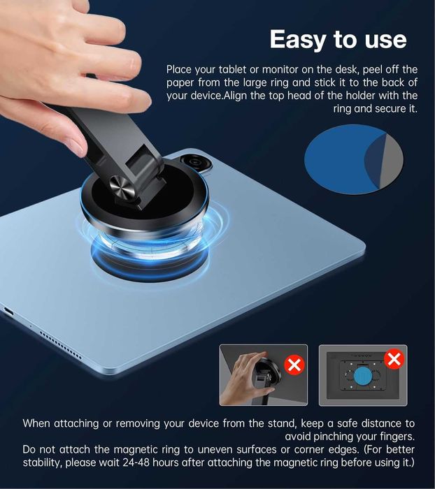 Магнитна стойка Golday за iPhone/iPad/монитор, до 18", регулируема