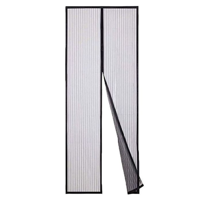 Plasa tantari cu inchidere magnetica, 120 x 210 cm, Textil, Negru