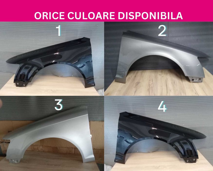 Aripa fata Audi A6 C6 Negru Gri Argintiu Albastru Alb Rosu vopsita