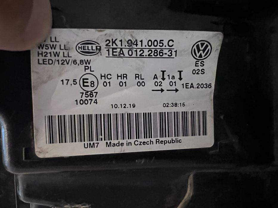 Faruri Vw Caddy 3, Originale, De Europa, Cod 2K1941006D/2K1941005C