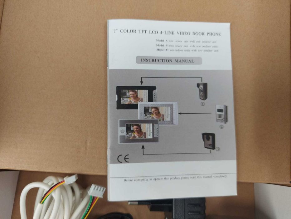 Video interfon Home, ecran diagonala 7" display color, alb