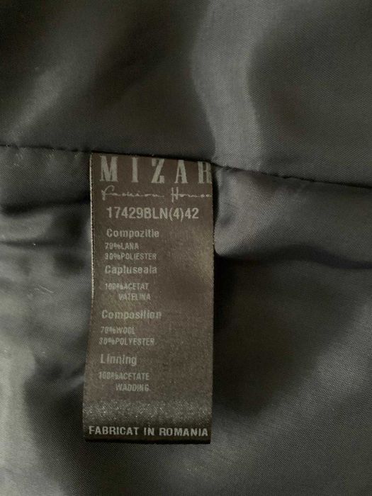 Palton dama MIZAR, marime 42, stofa lana, captuseala vatelina